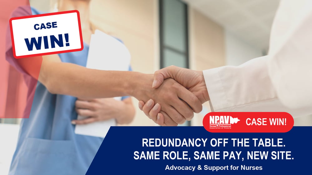 NPAV case win: redundancy off the table, same role, same pay, new site